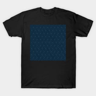 Traditional Japanese Sayagata Geometric Pattern in Navy/Indigo T-Shirt